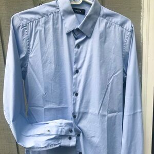 Men’s Theory dress shirt Pale Blue/XS